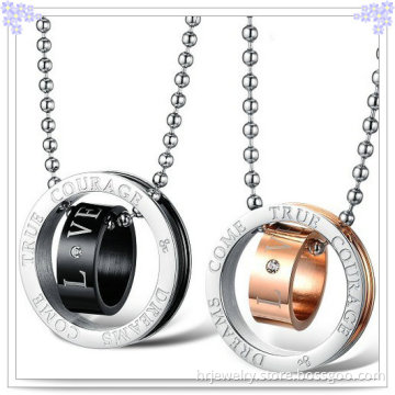 Couple Pendant Stainless Steel Jewelry Fashion Necklace (HR2052)